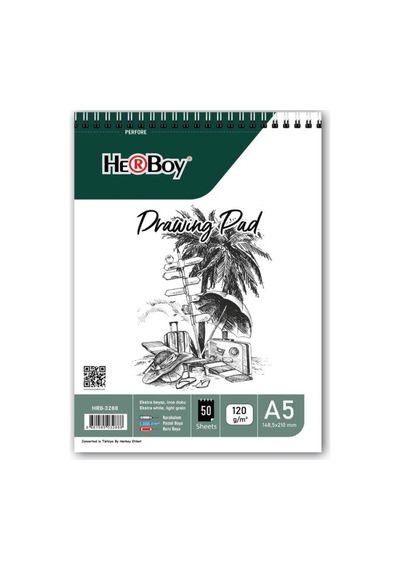 A5 Drawing Pad 120g/m2 50 Yaprak Hrb-3288