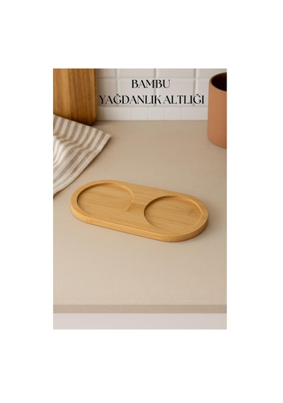 Bambu Yağdanlık Altlığı Çift Yuvalı 9x19 Cm Diğer