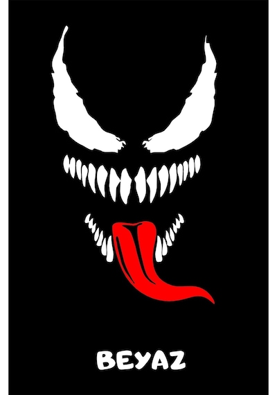 Venom Sticker Araba, Motorsiklet, Kask, Laptop, Cam Sticker 20x10 Cm