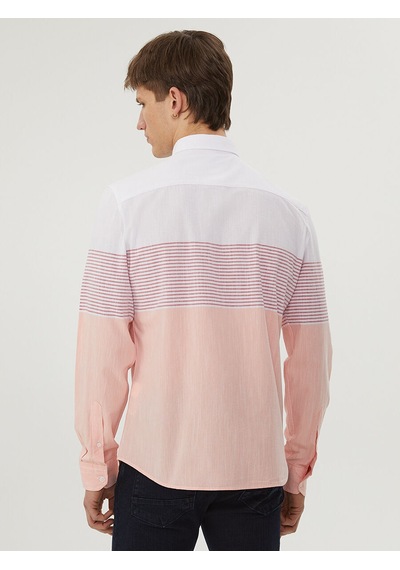 Loft Regular Fit Erkek Gömlek U.kol Whıte Red