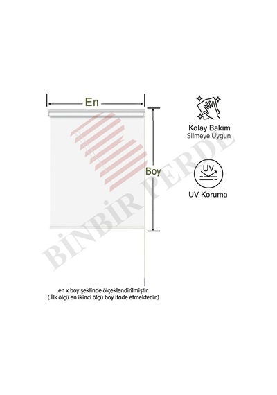 Düz Beyaz Stor Perde Ev&ofis Perdesi Kolay Montaj Aluminyum Sistem Güneşlik Işık Kontrolü