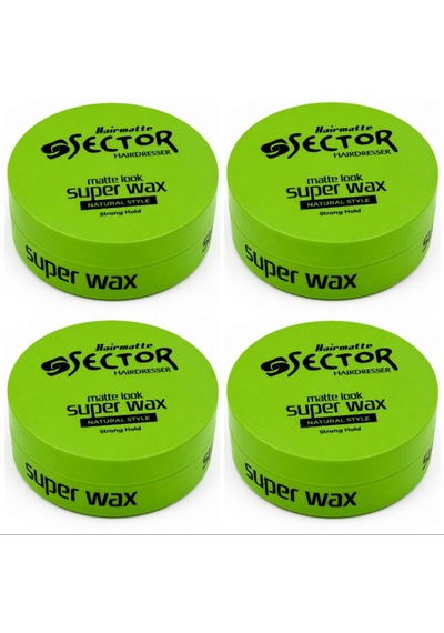 Sector Super Wax Matte Look Strong Hold Mat Vaks 150 Ml X 4 Adet