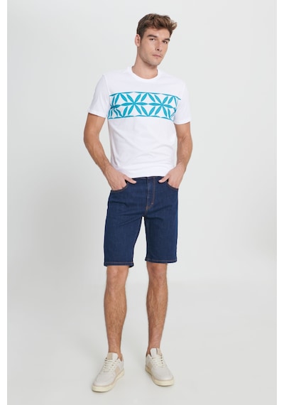 Ac&Co / Altınyıldız Classics Erkek K.Lacı Slim Fit Dar Kesim Pamuklu Esnek Denim Şort