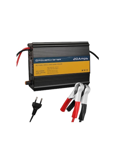 Ma-1220a 12v Şarj Redresörü Akıllı Akü Şarj Cihazı Analog Amper Göstergeli-ayarlı Otomatik 20 A