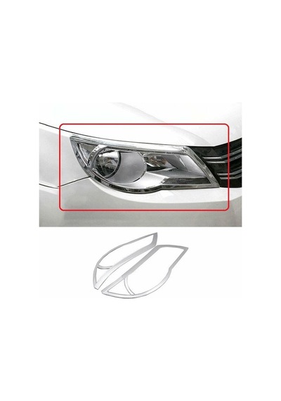 Vw Tiguan 2008 2010 Far Çerçevesi Abs Krom 2 Prç