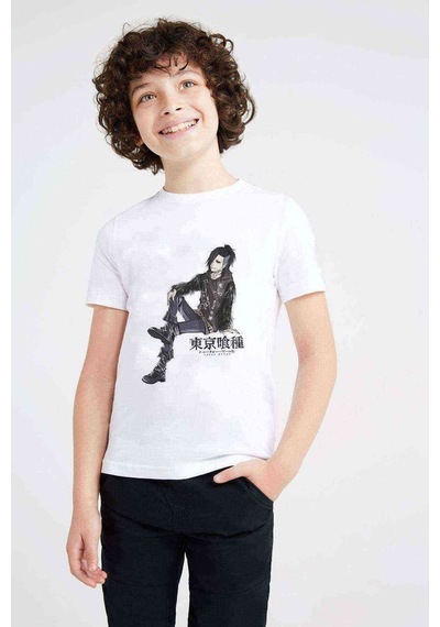 Tshirthane Anime Tokyo Ghoul Anteiku Baskılı Unisex Çocuk Beyaz T-Shirt (534793942)