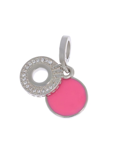 Kadın Pembe Renk Taşlı Gümüş Charm