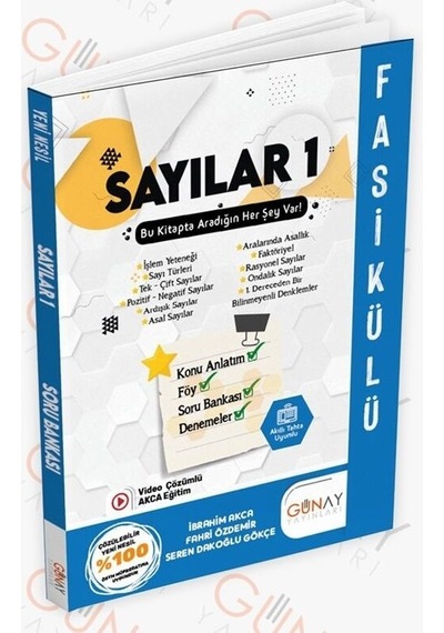 TYT Sayılar 1 Fasikülü  -  Fahri Özdemir  -  Günay Yayıncılık