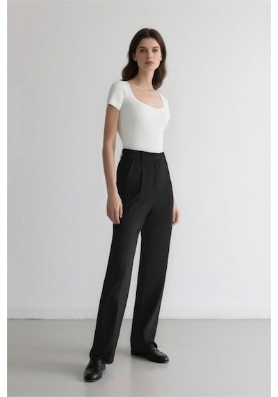 DeFacto Wide Leg Keten Karışımlı Palazzo Pantolon Yüksek Bel Geniş Bol Paça Pensli Cepli A1922AX25SMKH271 DeFacto Wide Leg Keten Karışımlı Palazzo Pantolon Yüksek Bel Geniş Bol Paça Pensli Cepli A1922AX25SMKH271