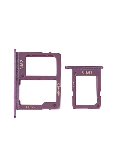 Samsung Uyumlu Galaxy J6 J600 Sim Kart Tepsisi Violet Çift