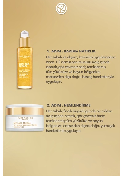 Yves Rocher Yaşlanma Karşıtı Gündüz Konsantre Rutin Seti - Gündüz Kremi 50 Ml & Konsantre Micro Serum 30 Ml