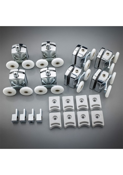 Ayrıntıshop Duşakabin Tekerleği Rulman Tekerlek Krom Alt Üst 8 Li 24mm Krom