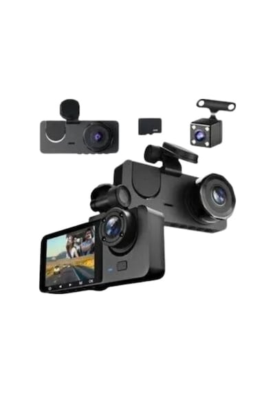 Gelişmiş G-sensörlü Üçlü Araç Kamerası - 5' Lcd Ekran Ve Hareket Algılama 33786813
