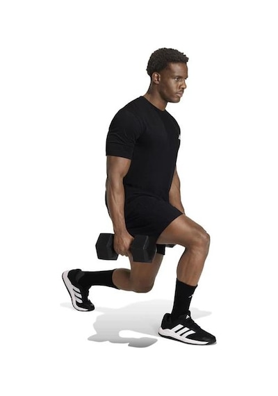 Adidas Workout Essentials Feelready Erkek Siyah Yuvarlak Yaka Tişört Siyah