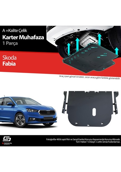 S-dizayn Skoda Fabia Çelik Karter Muhafaza Koruma 2021 Üzeri A+ Kalite