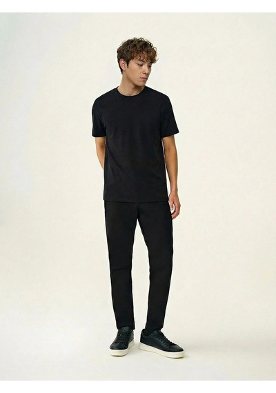 Erkek T-shirt Lf2042724 Siyah