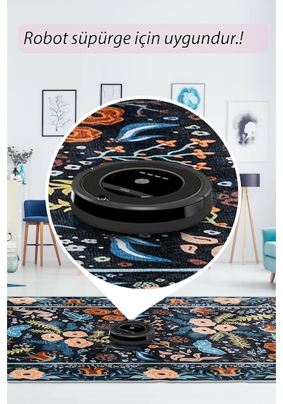 Artloop Fuga Kadife Dokulu Siyah/beyaz Modern Desenli Halı Ka 19