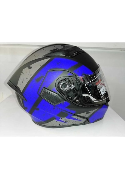 Jk-20 Jk902 Çene Pedli Güneş Vizörlü Çeneden Açılır Kask D-1 L Beden