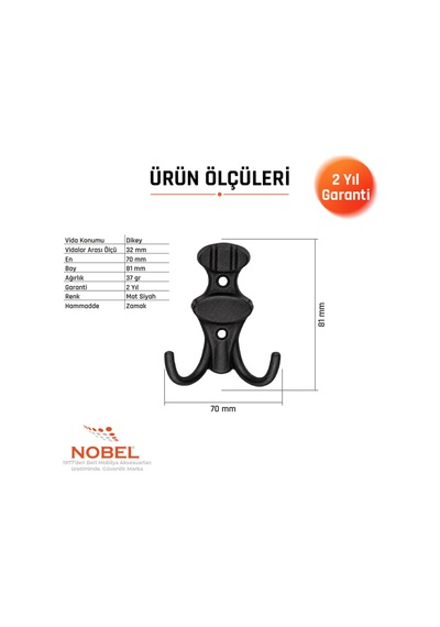 Çi Zgi Li Askı, Metal Vestiyer Askısı, Matsiyah, Duvar Ve Dolap Askılığı 5'li Set Vidalı Matsi Yah