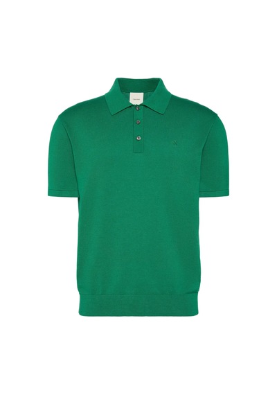 Calvin Klein Ss Supıma Cotton Pol, L4g, S Yeşil Erkek Polo