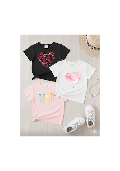 Stil-x Yeniz Sezon 3' Lü Takım Kız Çocuk Tshirt, Çok Renkli, %100 Pamuk Çok Renkli-10 Stil-x Yeniz Sezon 3' Lü Takım Kız Çocuk Tshirt, Çok Renkli, %100 Pamuk Çok Renkli-10