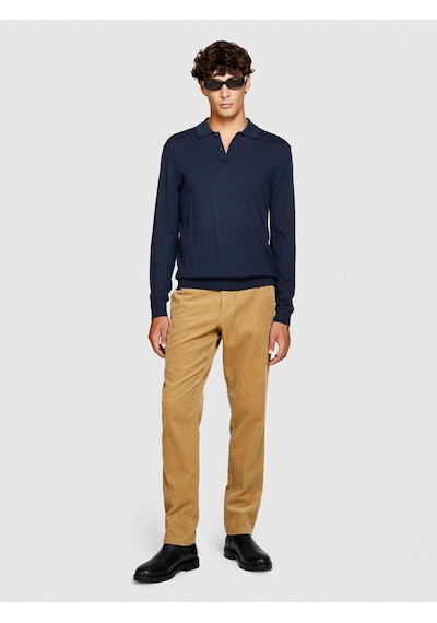 Sisley %100 Koton Slim Fit Fitilli Kadife Pantolon Erkek Bej T-shirt - 323a4sfrsf03d