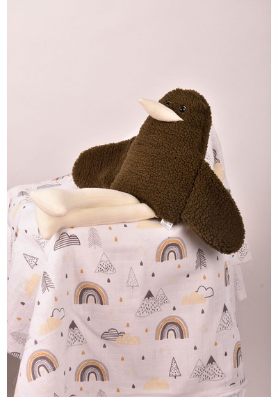 Sevimli Peluş Çocuk Uyku Arkadaşım - 50 Cm Çocuk Bebek Oyun Uyku Arkadaşı Duffy Ördek Yastık Yeşil