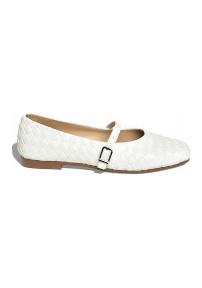Fox Shoes Y726368209 Beyaz Düz Kadın Babet Beyaz