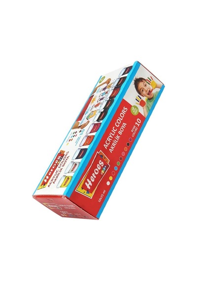 Akrilik Boya 10 Renk 25 ml 1 Paket Akrilik Boya Seti 10 Lu Kağıt Tuval Ahşap Cam Duvar Metal Boyama