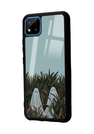 Oppo Real Me C11 Casper Tasarımlı Glossy Telefon Kılıfı Siyah