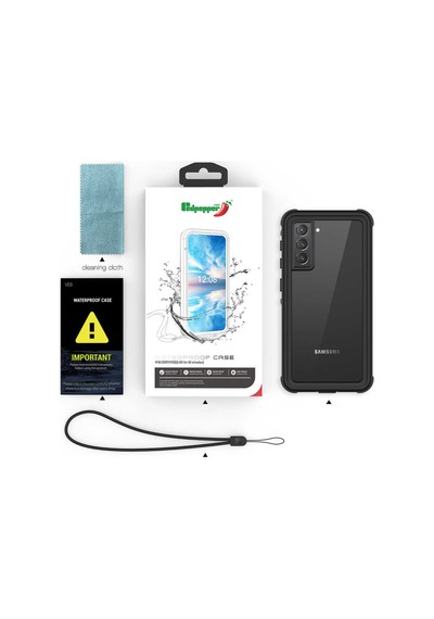 Galaxy S21 Plus Kılıf 1-1 Su Geçirmez Kılıf (505349664) Siyah