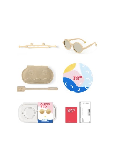 Olivio&co Classic Round Toddler Güneş Gözlüğü - Desert Sand Çok Renkli