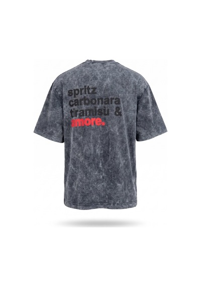 Respire Erkek Amore Baskılı Oversize T-shirt Siyah