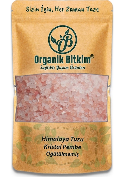 Organik Bitkim Himalaya Tuzu (Pembe) 1 KG + Öğütücü Değirmen Dolu