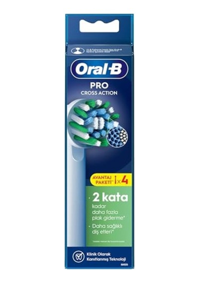 Oral-b Cross Action X-filament Şarjlı Diş Fırçası Yedek Başlığı 4 Adet