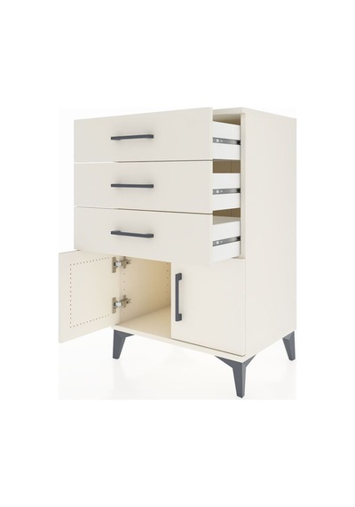 Hyperion Komodin 3 Çekmeceli 2 Kapaklı 60x44x96 Aytaşı-aytaşı Aytaşı