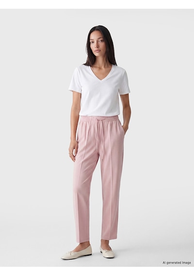Lcw Modest Pembe Beli Lastikli Havuç Kesim Kadın Pantolon