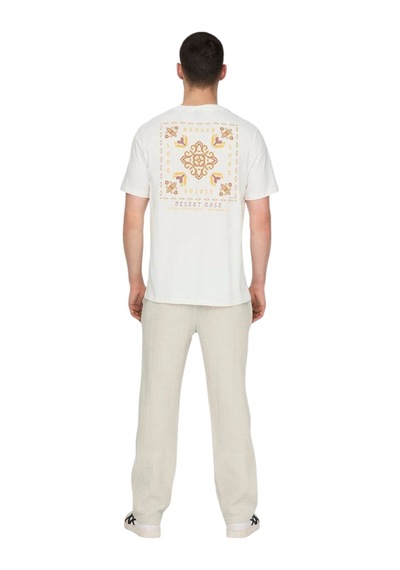Only Erkek T-shirt 22029483 Onsmanuel Lıfe Reg Ss Desert Tee Beyaz