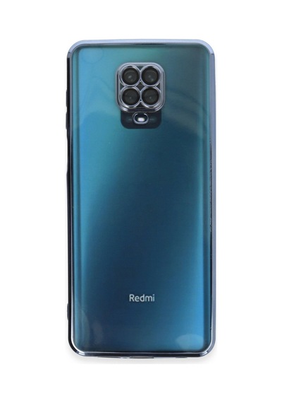 Xiaomi Redmi Note 9 Pro Kılıf Razer Lensli Silikon - Açık Mavi -