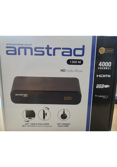 Amstrad 1300M Hem Hd Hem Scart Çıkışlı Usb'li Kasalı Mini Uydu Alıcısı