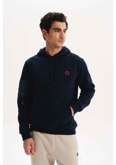 AR-MA Arma Erkek Regular Fit 3 İplik Şardonlu Kanguru Cepli Kapüşonlu Sweatshirt Pamuk Polyester Karışımı K30254629202 Lacivert AR-MA Arma Erkek Regular Fit 3 İplik Şardonlu Kanguru Cepli Kapüşonlu Sweatshirt Pamuk Polyester Karışımı K30254629202 Lacivert