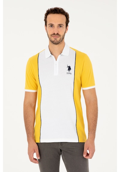 U.S. Polo Assn. Erkek Regular Fit Polo Yaka Safran Tişört 50281945-VR043