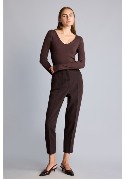 Defacto Carrot Fit Yüksek Bel Crop Pantolon C2466ax26aubn337 Kahve-bn337