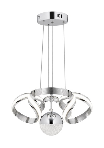 Çizgili Kasa Diana Power Led Avize Krom Modern Dekoratif Halka Tasarımlı Salon Ve Yemek Odası Aydınlatma 4175