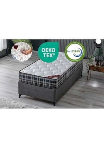 Tek Kişilik Katlanır Yaylı Yatak 90x190 Cm Beyaz 90x190 Diğer