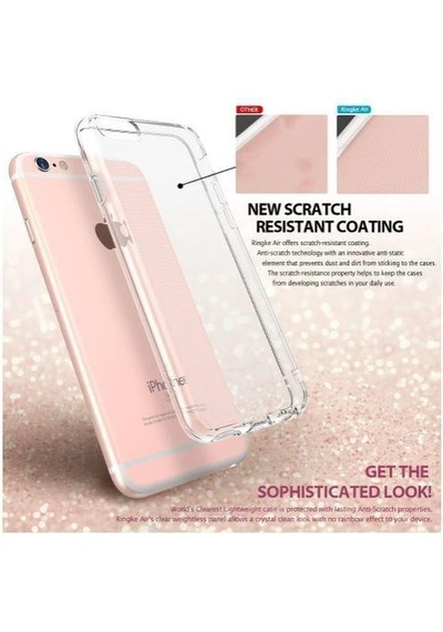 Ringke Air Apple Uyumlu iPhone 6s Plus/ 6 Plus İle Kılıf Smoke Black