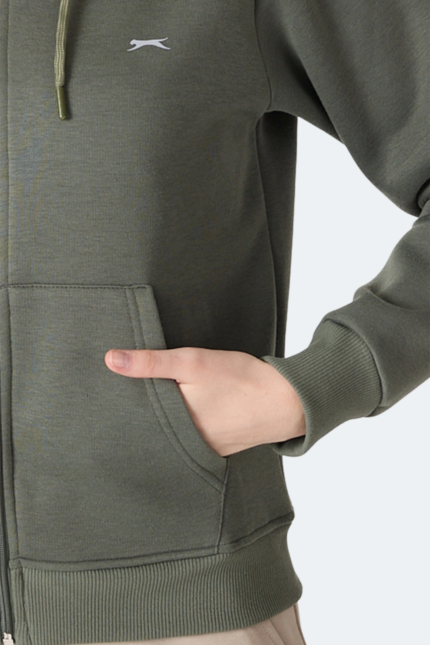 Slazenger Mılıo I Kadın Haki Sweatshirt Haki