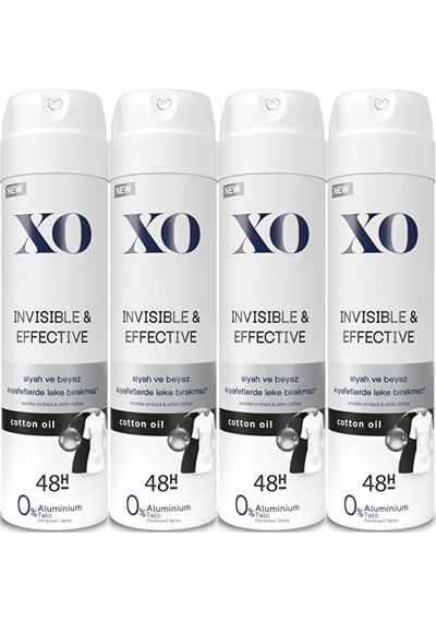 Xo Invisible & Effective Kadın Sprey Deodorant 4 x 150 ML