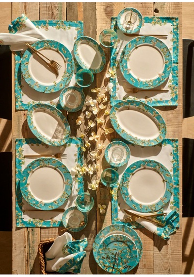 Bella Maison Van Gogh Almond Blossom Porselen Sunum Tabağı Turkuaz 20 Cm Turkuaz