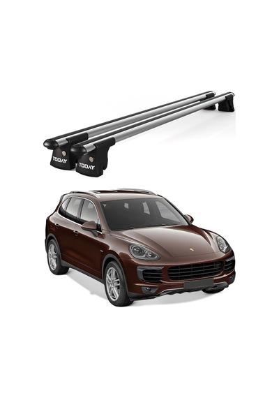 Trio-ı Porsche Cayenne 2014 Ve Sonrası Uyumlu Kilitli Ara Atkı 120cm Port Bagaj Tavan Barı